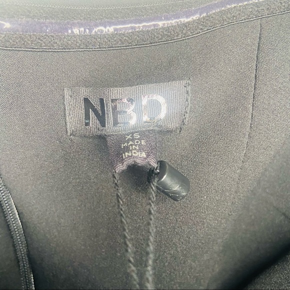 NBD RARE Shoshana Black Mini Dress with Crystal Embellished Waist - Picture 6 of 9